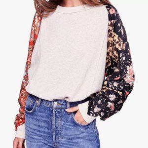 Free People Oatmeal Vintage Affair Sweatshirt